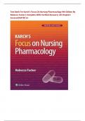 Test Bank For Karch&rsquo;s Focus On Nursing Pharmacology 9th Edition By Rebecca Tucker&vert; Complete With Verified Answers&vert; All Chapters Covered&vert;RATED A&plus;