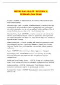 METRO RAIL RULES - SECTION 1&semi; TERMINOLOGY EXAM