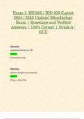 Exam 1&colon; BIO205 &sol; BIO 205 &lpar;Latest 2024 &sol; 2025 Update&rpar; Microbiology Exam &vert; Questions and Verified Answers &vert; 100&percnt; Correct &vert; Grade A - GCU