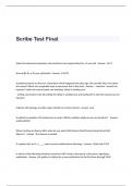 Scribe  Final Test Questions with Correct Solutions
