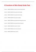 9 Functions of Skin Study Guide Test&period;