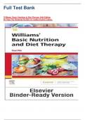 Full Test Bank Williams' Basic Nutrition & Diet Therapy 16th Edition By Staci Nix Mcintosh Ms Rd Cd &lpar;Author&rpar;Latest Update&period; 