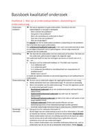 Samenvatting Basisboek Kwalitatief Onderzoek (Handleiding voor het opzetten en uitvoeren van kwalitatief onderzoek)