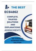 ECS4862 Assignment 3 &lpar;COMPLETE ANSWERS&rpar; 2024 - DUE 16 August 2024
