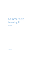 Samenvatting Commerciële Training 2