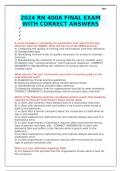 2024 RN 400A FINAL EXAM WITH CORRECT ANSWERS &Tab;