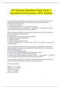  ATI Practice Questions Peds Exam 1 Questions And Answers 100&percnt; Verified&period;