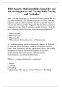 B260 Adaptive Quiz Immobility&comma; Immobility and the Nursing process&comma; and Nursing Skills- Moving and Positioning
