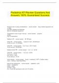  Pediatrics ATI Review Questions And Answers 100&percnt; Guaranteed Success&period;