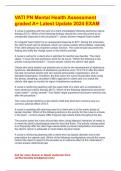 VATI PN Mental Health Assessment graded A&plus; Latest Update 2024 EXAM