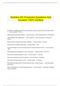   Nutrition ATI Proctored Questions And Answers 100&percnt; Verified&period;