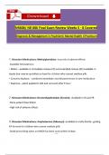 NR606 &sol; NR 606 Final Exam Review &lpar;Week 5&comma;6&comma;7&comma;8 Covered&rpar; Qs & Ans &lpar;Latest 2026 &sol; 2027&rpar;&colon; Diagnosis & Management in Psychiatric Mental Health II Practicum &lpar;Verified Answers&rpar;