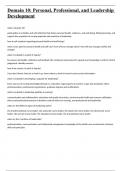 Domain 10&colon; Personal&comma; Professional&comma; and Leadership Development