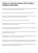 Chapter 2&colon; Leader Development With Complete Solutions Latest Update