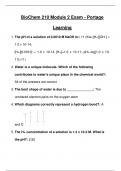 BioChem 210 Module 2 Exam - Portage Learning Questions and Answers 2026