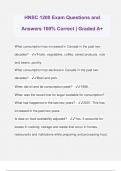 HNSC 1200 Exam Questions and Answers 100&percnt; Correct &vert; Graded A&plus;