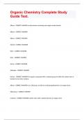 Organic Chemistry Complete Study Guide Test&period;