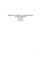 Etiologie van ontwikkelings- en opvoedingsproblemen complete samenvatting bundel