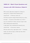 SOEN 341 - Week 3 Exam Questions and Answers with 100&percnt; Solutions &vert; Rated A&plus;