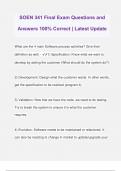 SOEN 341 Final Exam Questions and Answers 100&percnt; Correct &vert; Latest Update