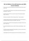 FSE 112-Midterm Test with Questions and 100&percnt; Correct Solutions