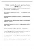 FSE 112- Principles Test with Questions Solved 100&percnt; Correct