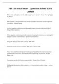 FSE 112 Actual exam - Questions Solved 100&percnt; Correct