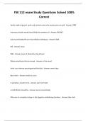 FSE 112  EXAMS BUNDLE with Questions and 100&percnt; Correct Verified Answers