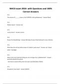 NHCO exam 2024- with Questions and 100&percnt; Correct Answers