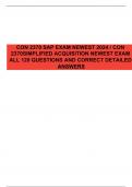 CON 2370 SAP EXAM NEWEST 2024 &sol; CON 2370SIMPLIFIED ACQUISITION NEWEST EXAM ALL 120 QUESTIONS AND CORRECT DETAILED ANSWERS