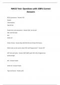 NHCO Test- Questions with 100&percnt; Correct Answers