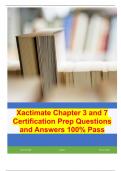 Xactimate Chapter 3 and 7 Certification Prep Questions and Answers 100&percnt; Pass