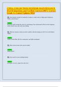 CWEA COLLECTION SYSTEMS MAINTENANCE EXAM Questions and Verified Answers100- Correct