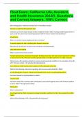 FInal Exam&colon; California Life&comma; Accident&comma; and Health Insurance 2024&sol;5&period; Questions and Correct Answers&comma; 100&percnt; Correct&period;