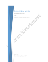 Uitwerking project New Minds Taak 1: informatie zoeken en analyseren.