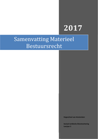 Samenvatting Materieel Bestuursrecht 2017