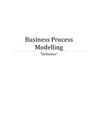 Business Process Modelling (BPM) - Defenities