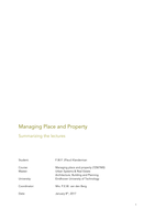 7ZW7M0 - Managing Place and Property