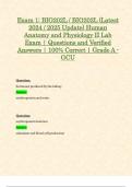 Exam 1&colon; BIO202L &sol; BIO202L &lpar;Latest 2024 &sol; 2025 Update&rpar; Human Anatomy and Physiology II Lab Exam &vert; Questions and Verified Answers &vert; 100&percnt; Correct &vert; Grade A - GCU