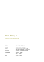 7ZW7M0 - Urban Planning II 