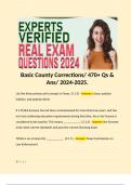 Basic County Corrections&sol; 470&plus; Qs & Ans&sol; 2024-2025&period; 