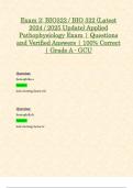 Exam 1 & Exam 2&colon; BIO322 &sol; BIO 322 &lpar;Latest 2024 &sol; 2025 Updates STUDY BUNDLE WITH COMPLETE SOLUTIONS&rpar; Applied Pathophysiology Exam &vert; Questions and Verified Answers &vert; 100&percnt; Correct &vert; Grade A - GCU