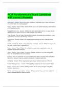 HCM Fundamentals Exam Questions with correct Answers