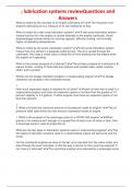  lubrication systems reviewQuestions and Answers