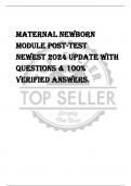 Maternal Newborn  Module Post-test  NEWEST 2024 UPDATE WITH  QUESTIONS & 100&percnt;  VERIFIED ANSWERS&period;