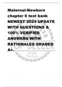 Maternal-Newborn  chapter 6 test bank NEWEST 2024 UPDATE  WITH QUESTIONS &  100&percnt; VERIFIED  ANSWERS WITH  RATIONALES GRADED  A&plus;&period;