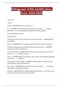 R410A  BUNDLED EXAMS WITH QUESTIONS AND ANSWERS