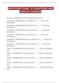 BOOTSTRAP EXAM&semi; 153 QUESTIONS AND VERIFIED ANSWERS