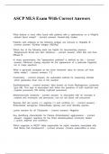 ASCP MLS Exam With Correct Answers&period;