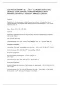 CCS PRACTICE EXAM 1 & 2 LATEST EXAM 2023-2024 ACTUAL DETAILED EXAM 200&plus; QUESTIONS AND ANSWERS WITH RATIONALES&vert; CORRECT &lpar;ALREADY GRADED A&plus;&rpar; READY